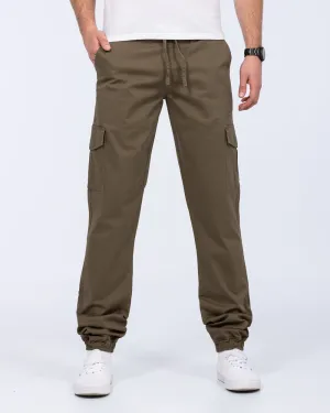 2t Fabio Regular Fit Tall Stretch Cargo Trousers (khaki)