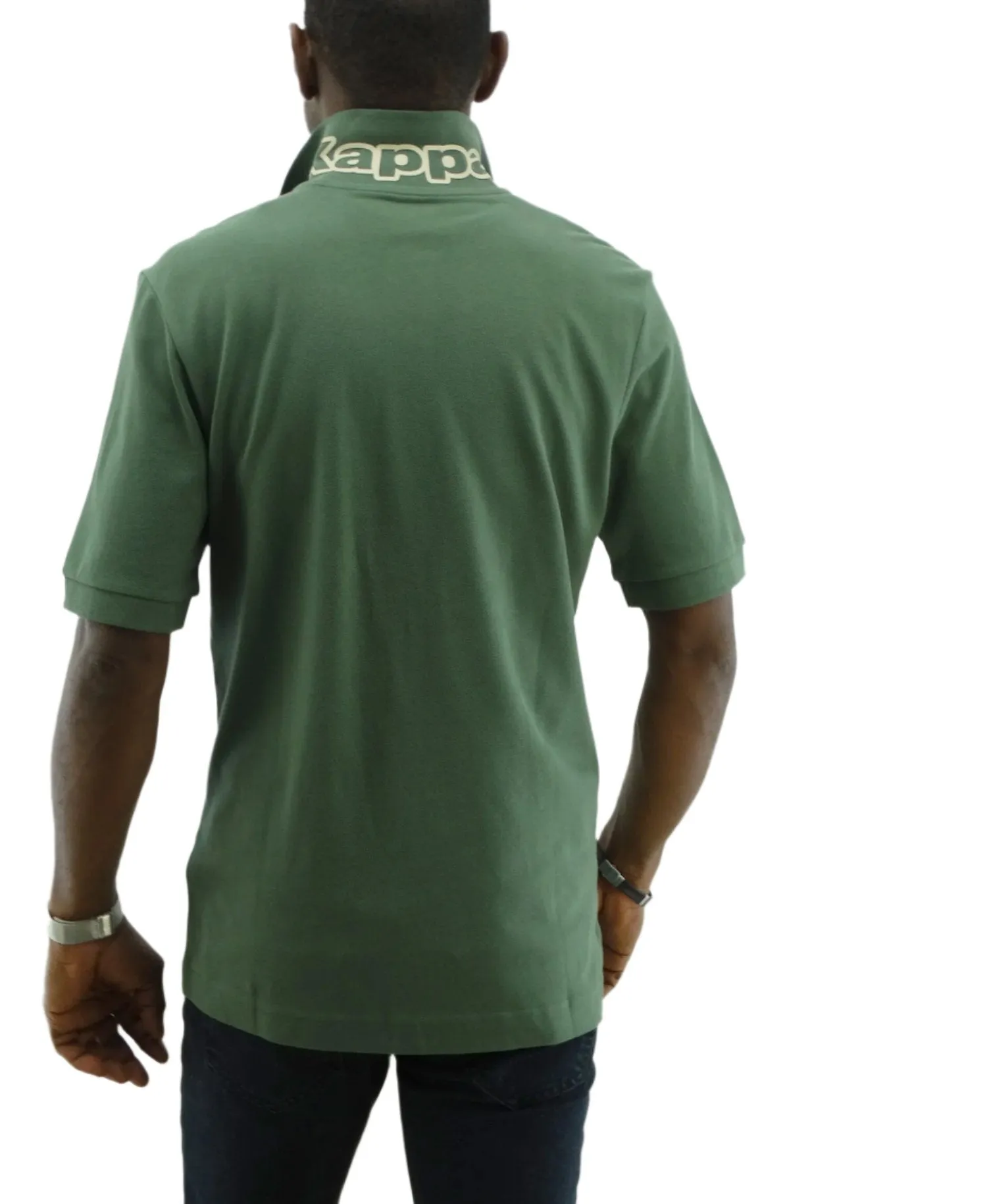302S1U0J70, Kappa,  Logo Life - Men S/S Polo - Green Thyme