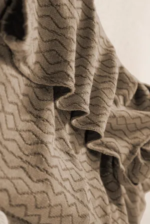 3/4 Sleeve Mock Neck Top in Taupe