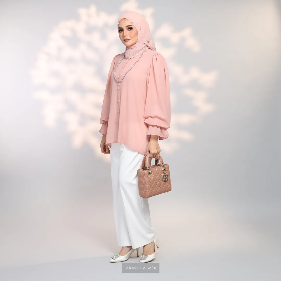 ALAIZA BLOUSE - CORAL PEACH