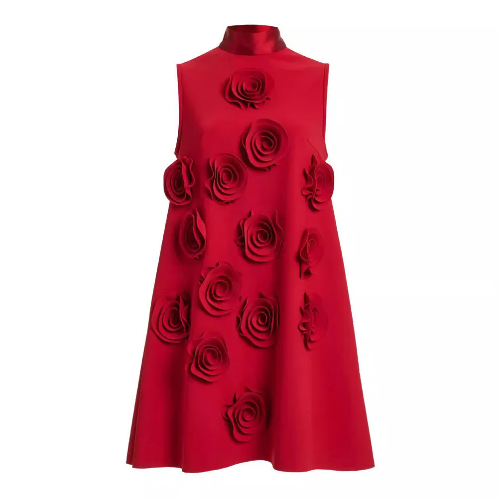 Anfisa Floral Decor A-Line Dress