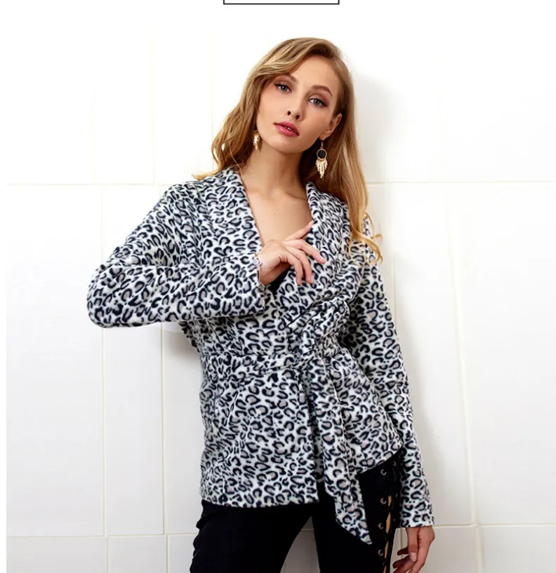 Animal Print Belt Lace Cardigan