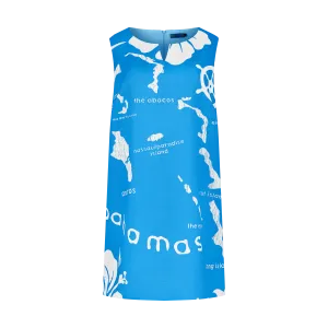 ARCHIPELAGO A-LINE DRESS-BLUE