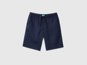 Bermudas in 100% linen