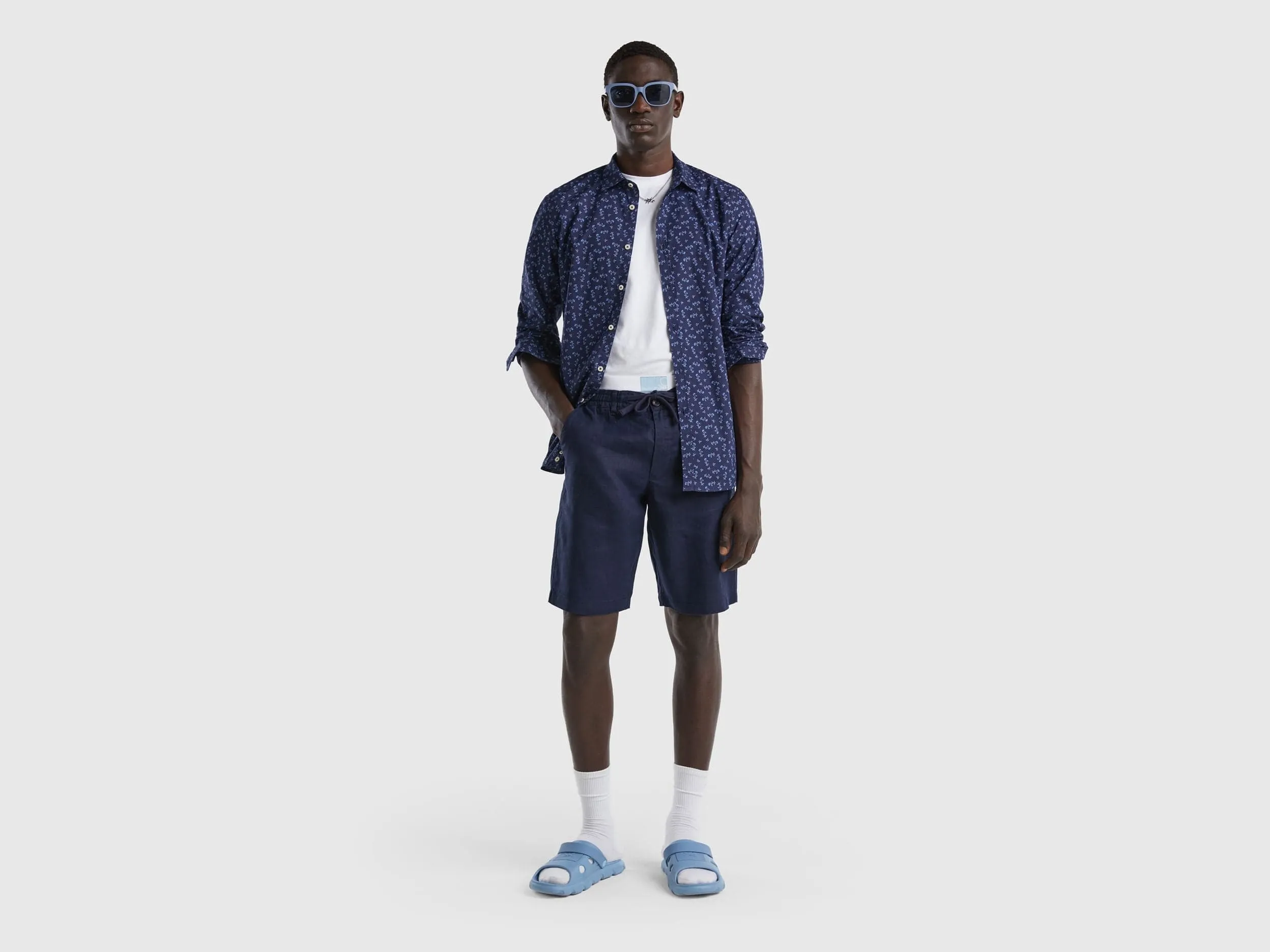 Bermudas in 100% linen