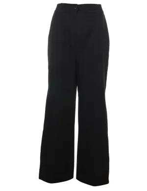 Black Wide Leg Trousers - W26 L33