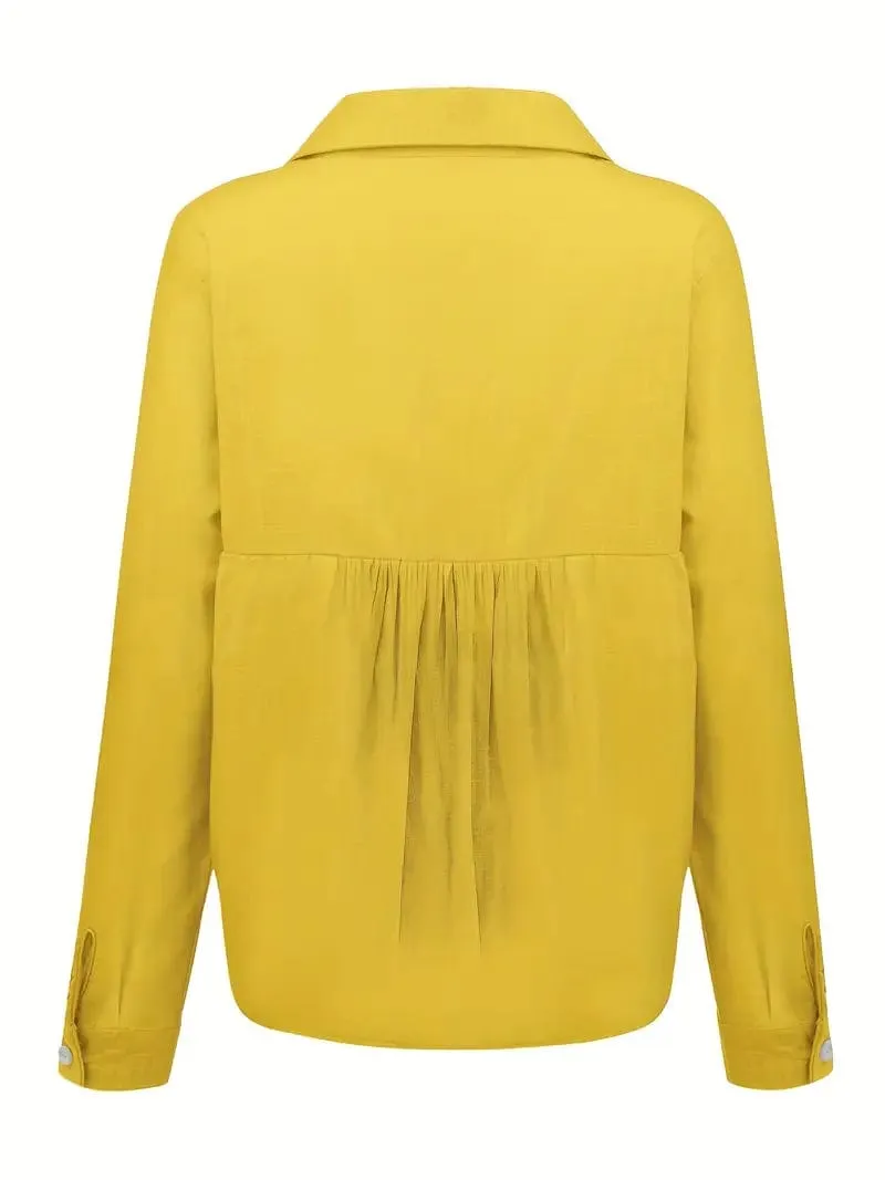 Button-Down Linen Top