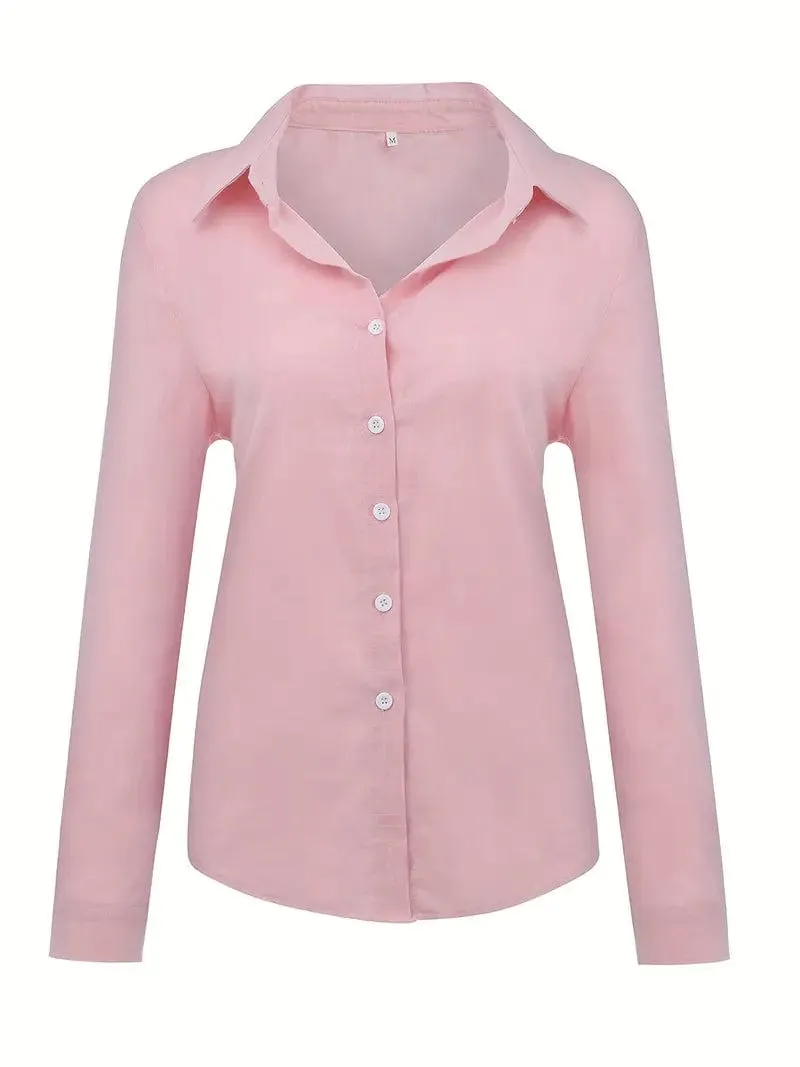 Button-Down Linen Top