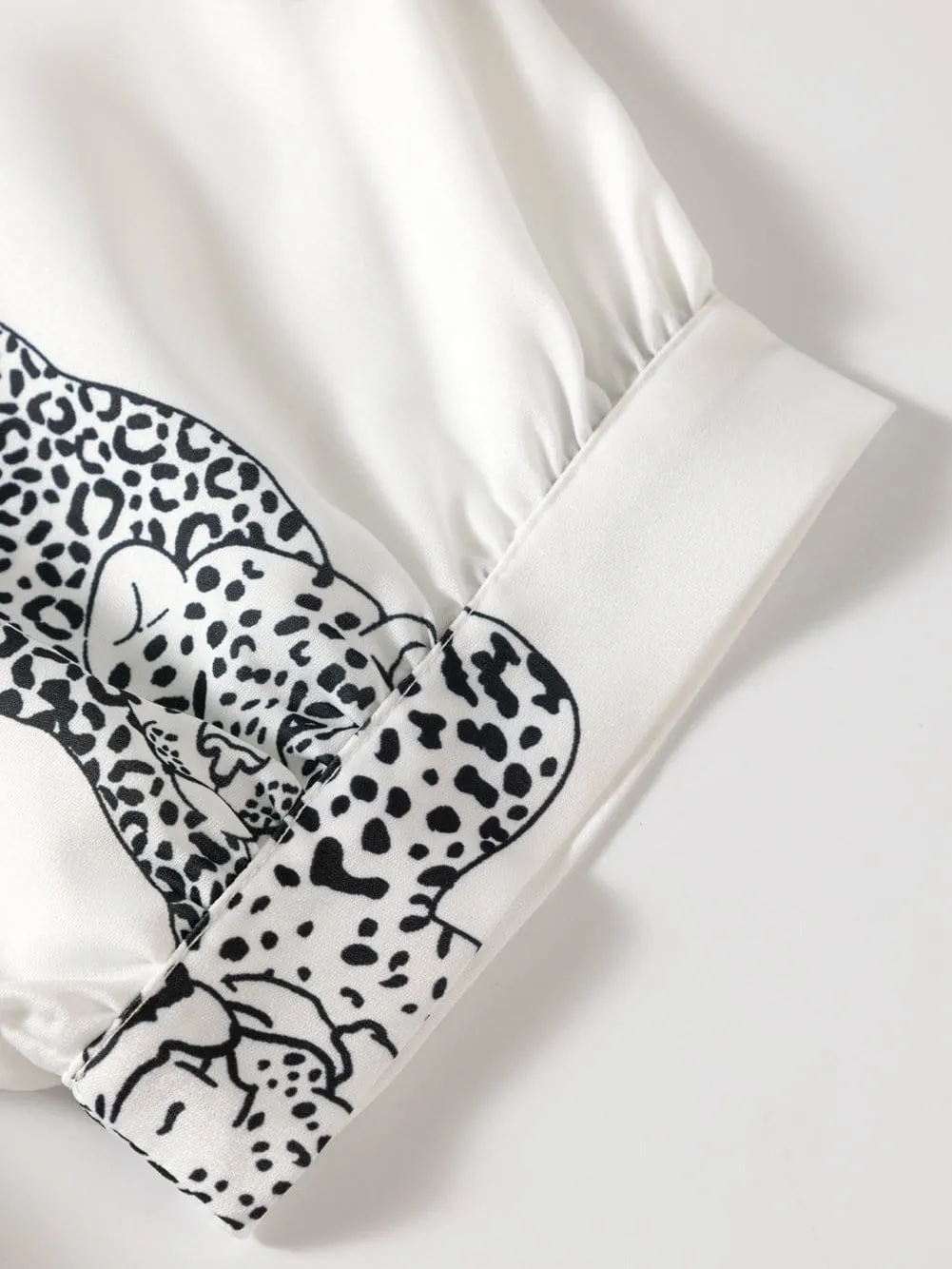 Button-Up Animal Print Top