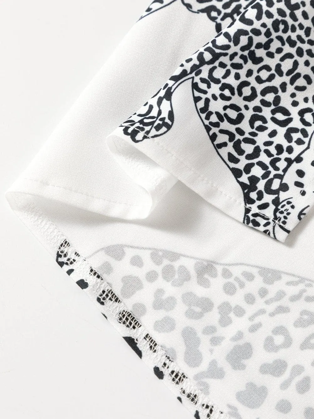 Button-Up Animal Print Top