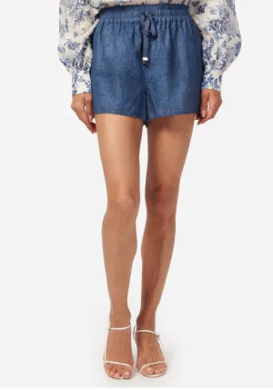 Cami NYC Jillian Linen Short Raw Denim