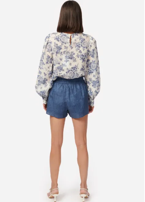 Cami NYC Jillian Linen Short Raw Denim