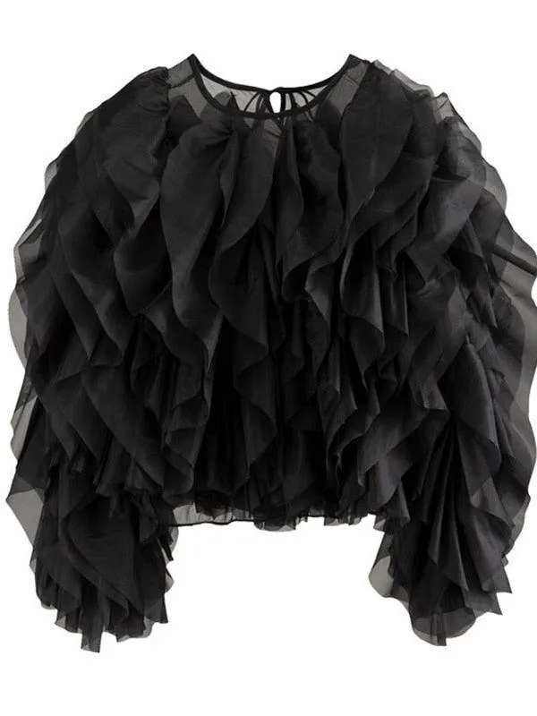 Christine Chiffon Ruffles Blouse