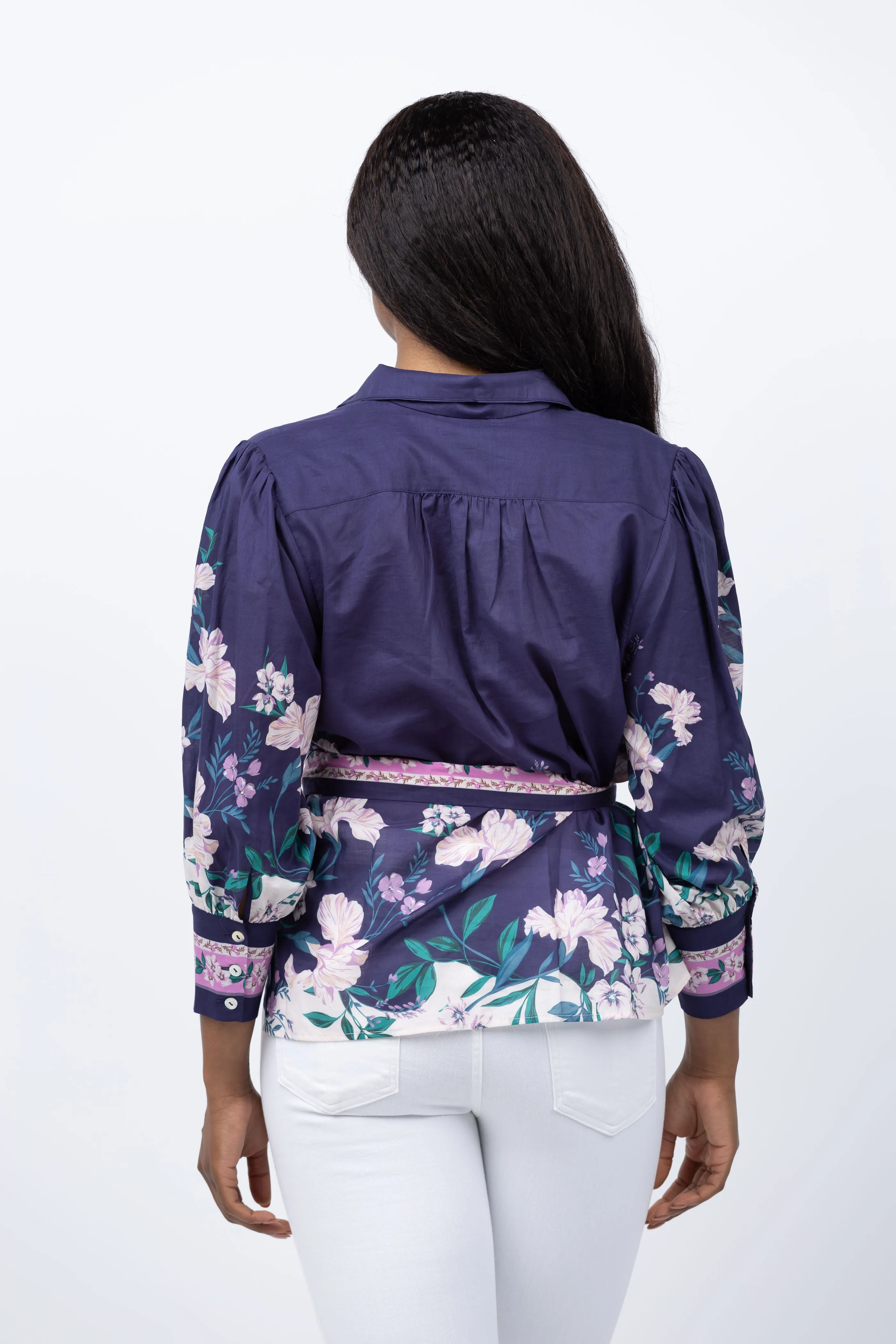 Christy Lynn  Maisy Top in Midnight Coast Border