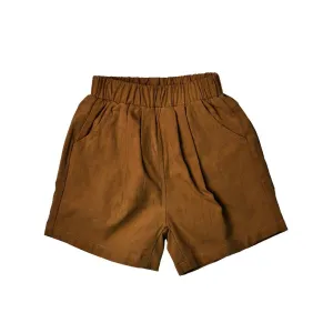 Cotton Linen Bermudas, Coffee