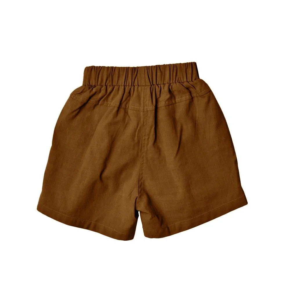 Cotton Linen Bermudas, Coffee