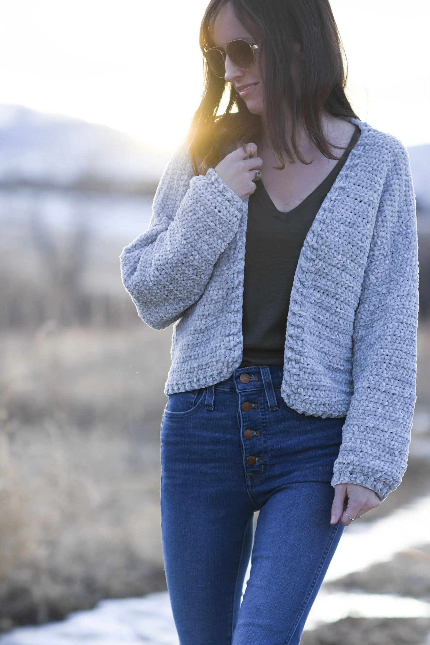 Crochet Kit - Velvet Bomber Cardigan