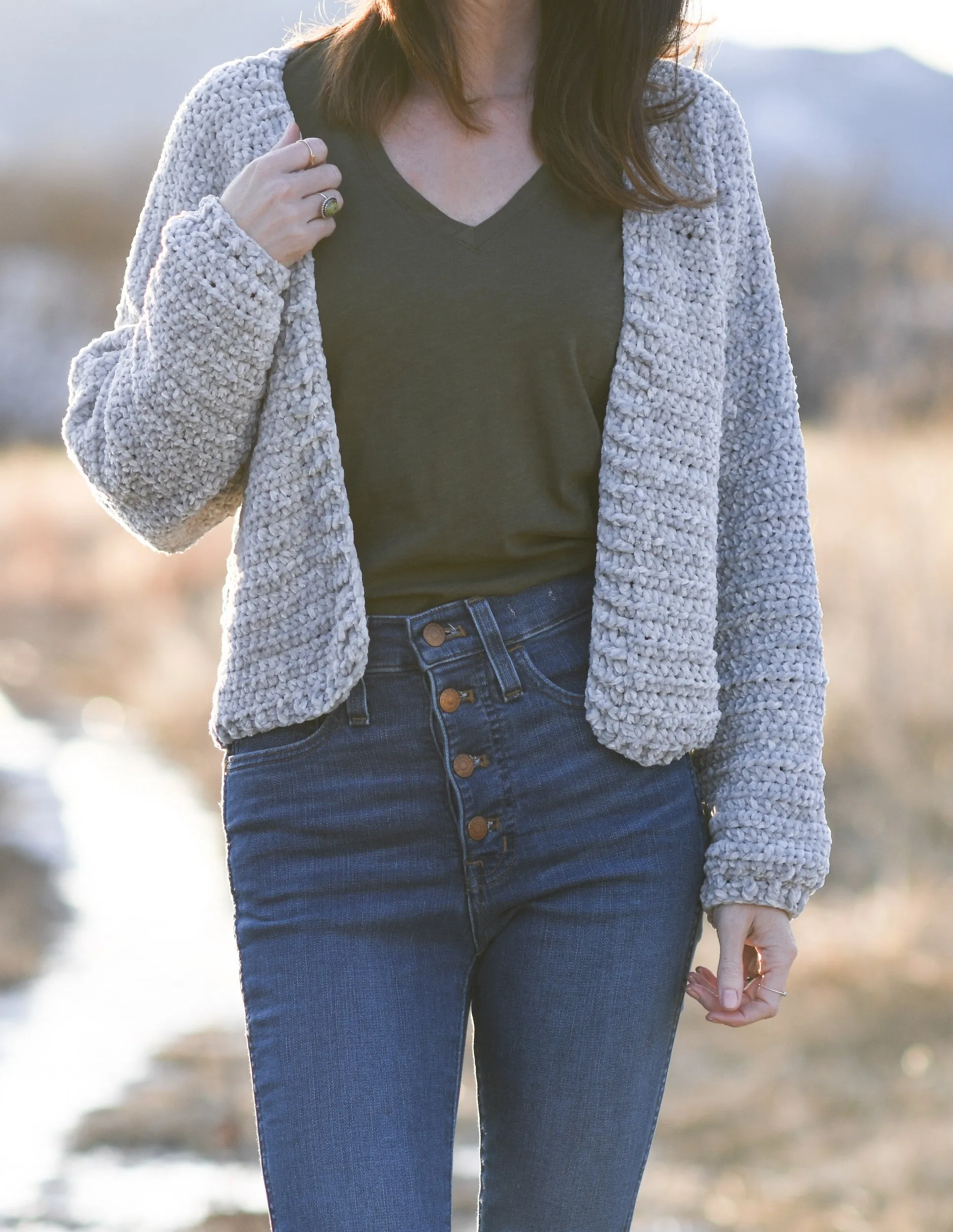 Crochet Kit - Velvet Bomber Cardigan