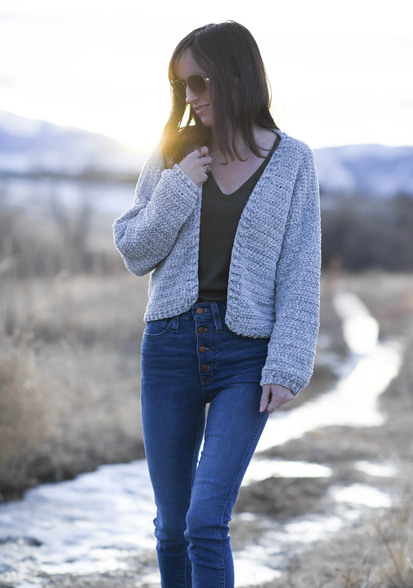 Crochet Kit - Velvet Bomber Cardigan