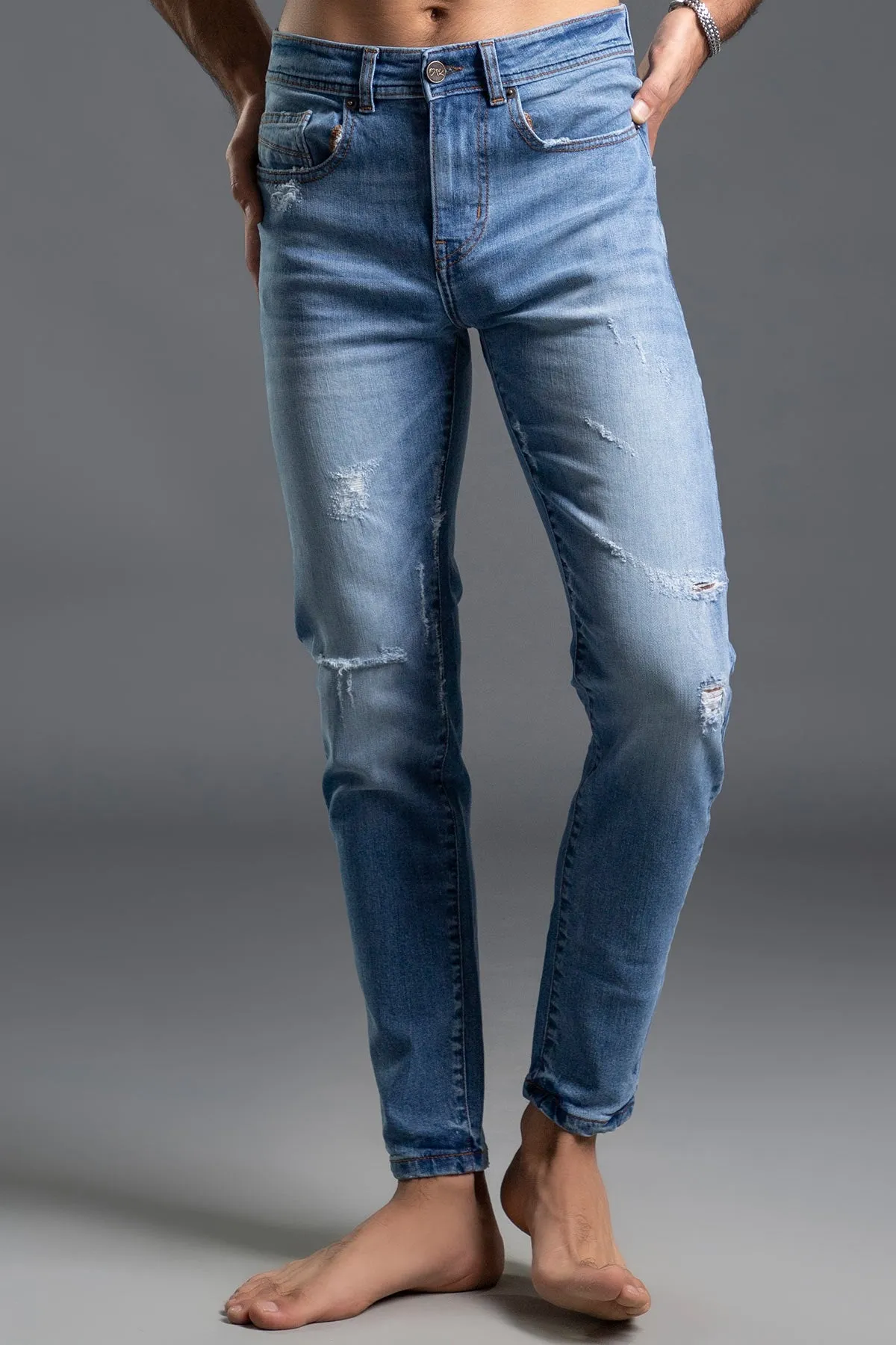 Decibel Skinny Ripped Jeans
