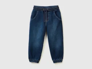 Denim-look sweat joggers
