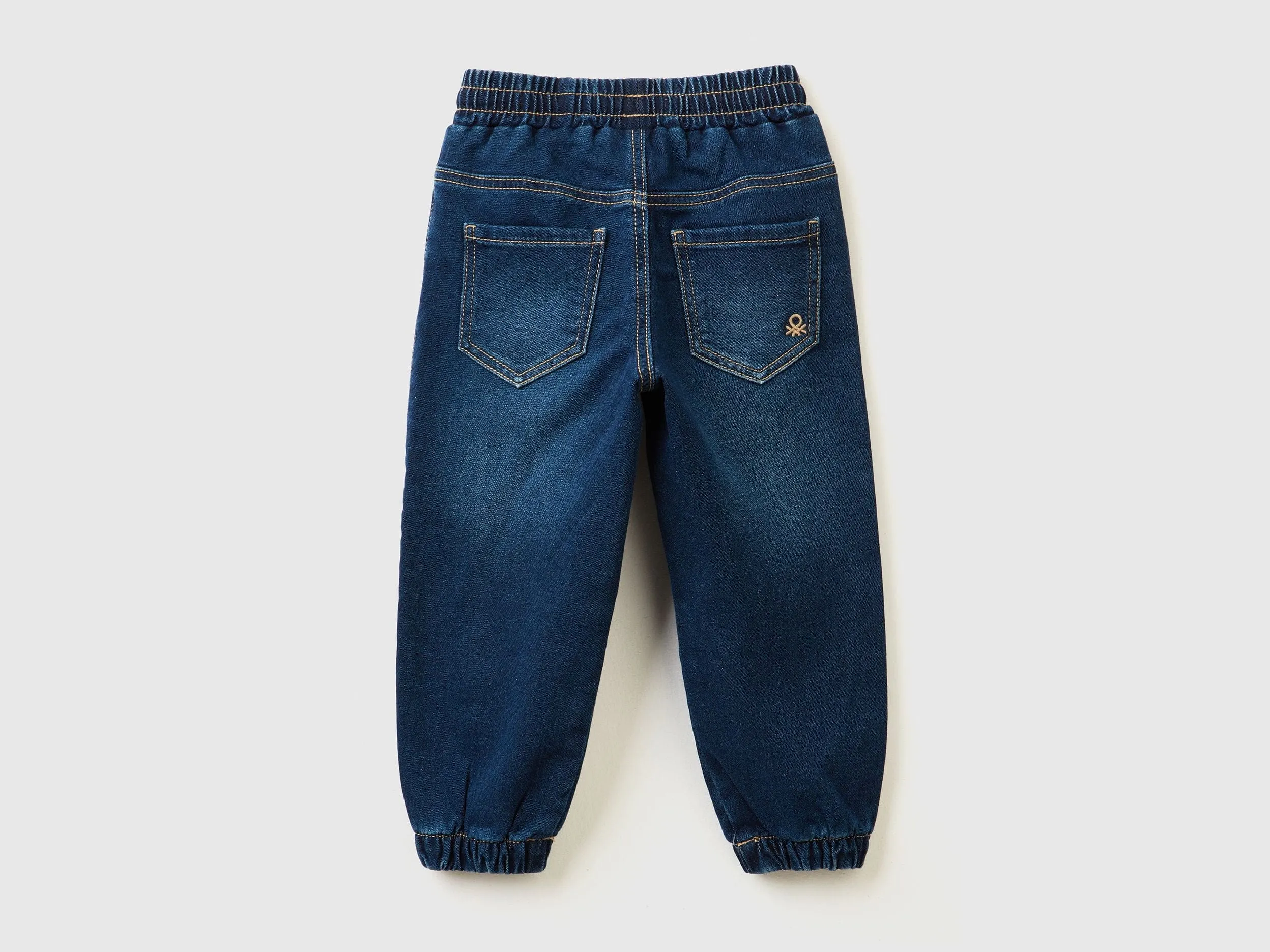 Denim-look sweat joggers