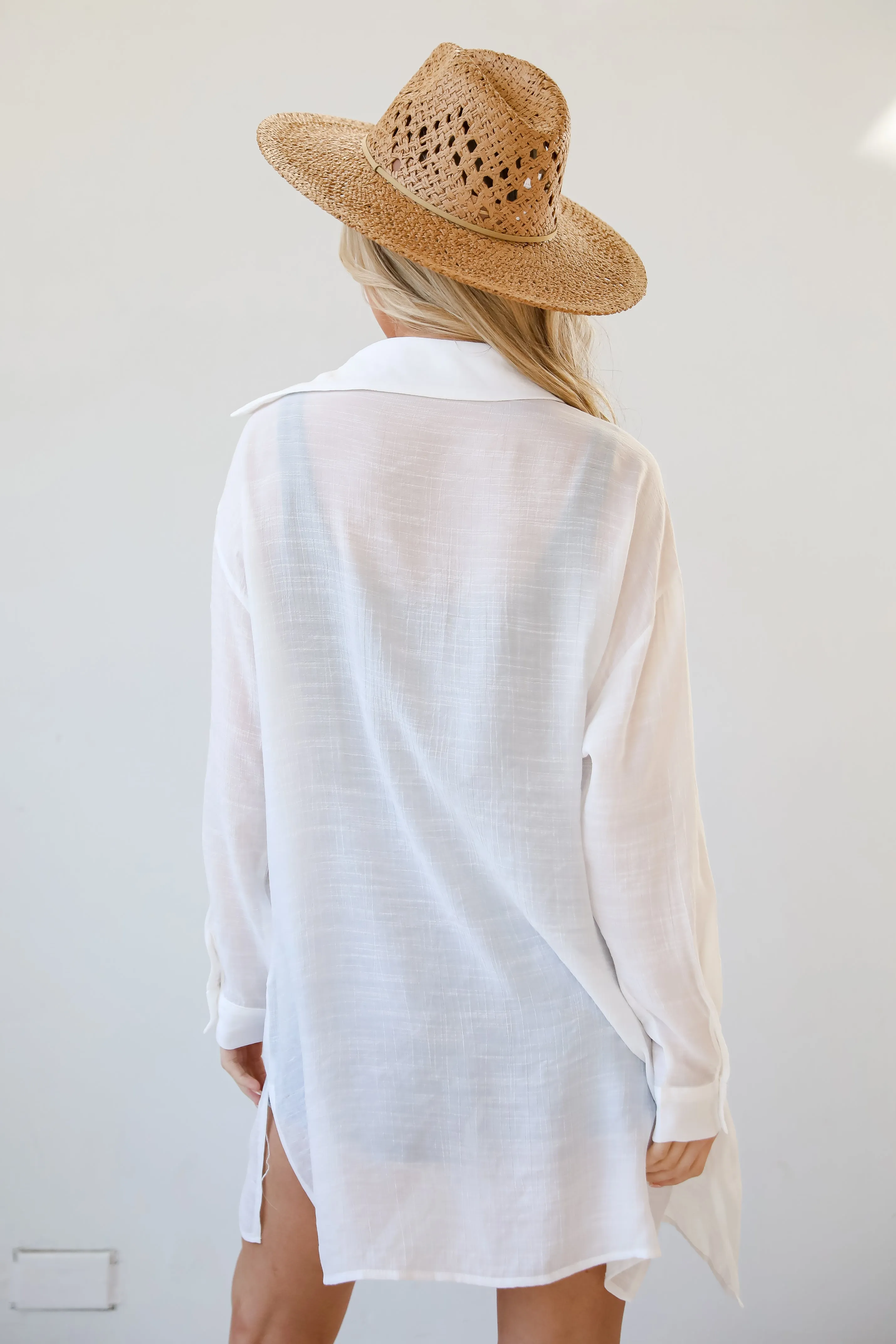 FINAL SALE - Ticket To Paradise Oversized Button-Up Blouse - DU DEAL