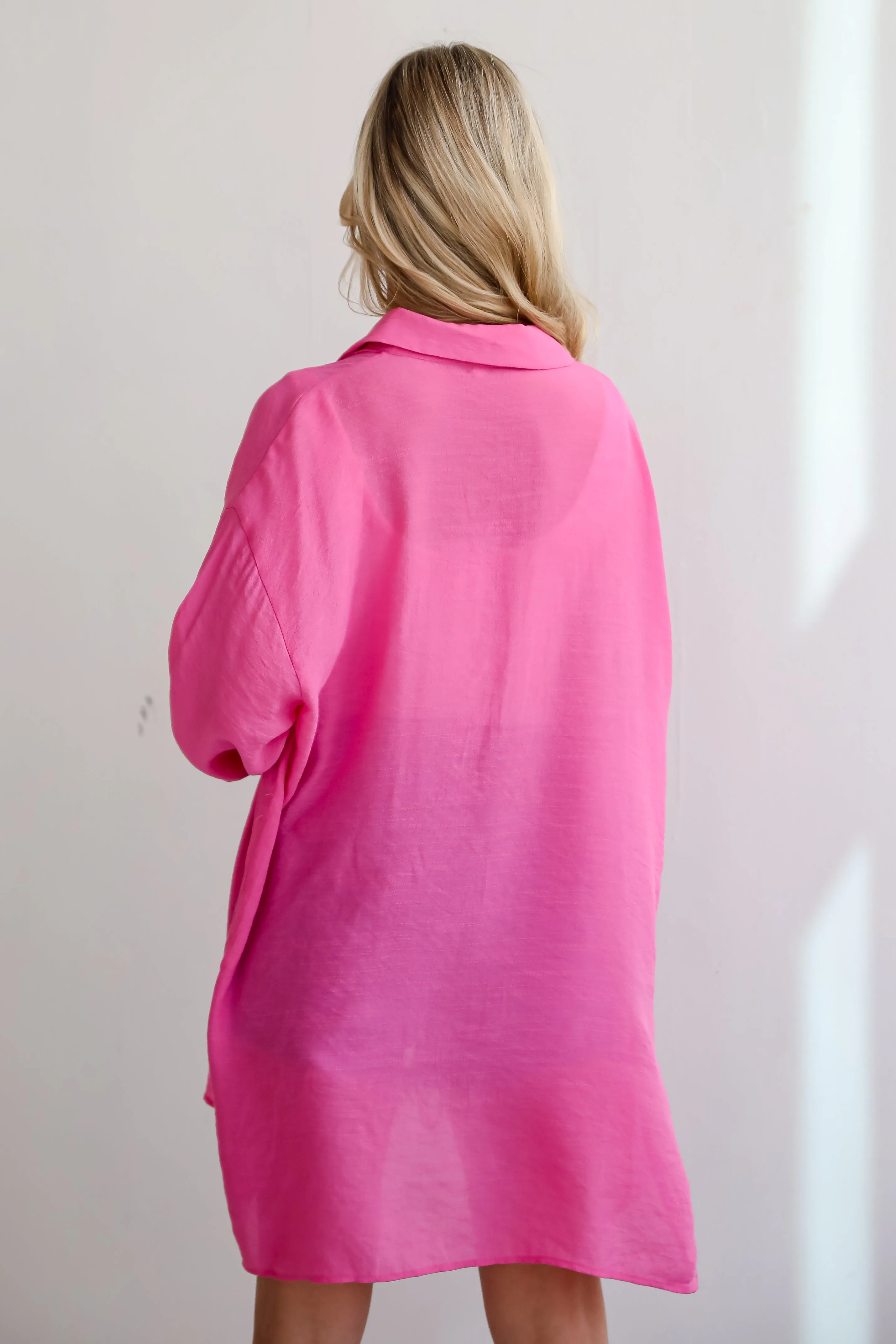 FINAL SALE - Ticket To Paradise Oversized Button-Up Blouse - DU DEAL