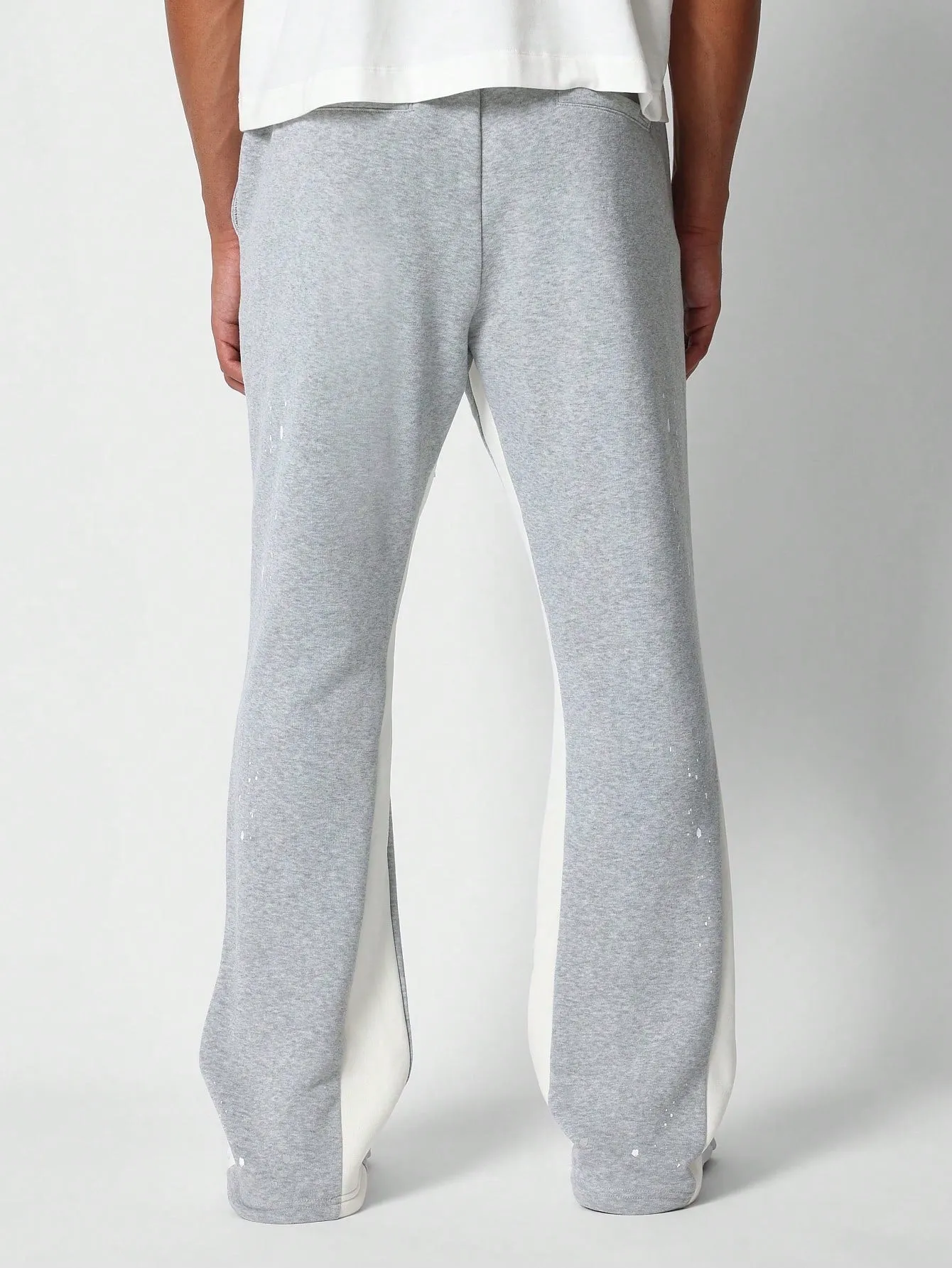 Flare Fit Colour Blocked Jogger Pant With Front Graphic