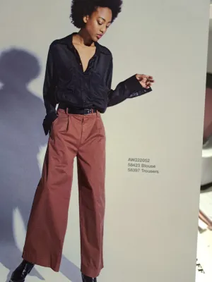 Funky Staff Toffee Wide leg trousers