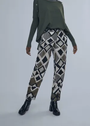 Geometric print joggers