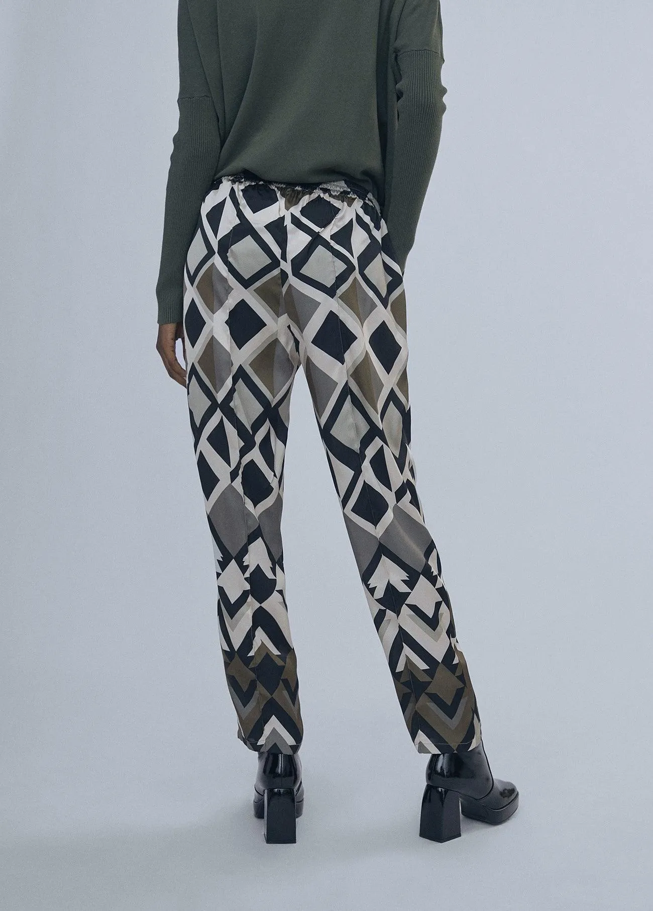 Geometric print joggers