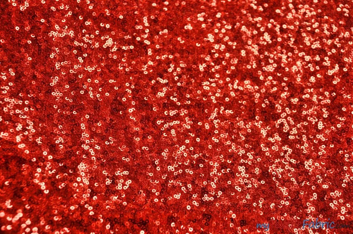 Glitz Mesh Sequins Fabric | 3mm Glitter Sequins | 52" Wide | Multiple Colors |