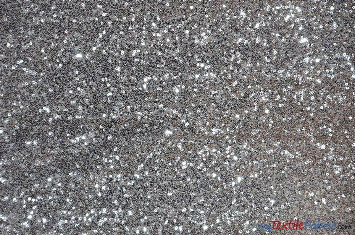 Glitz Mesh Sequins Fabric | 3mm Glitter Sequins | 52" Wide | Multiple Colors |