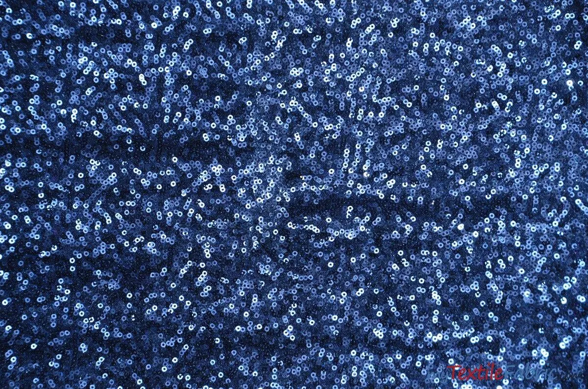 Glitz Mesh Sequins Fabric | 3mm Glitter Sequins | 52" Wide | Multiple Colors |
