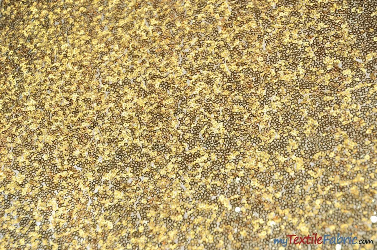 Glitz Mesh Sequins Fabric | 3mm Glitter Sequins | 52" Wide | Multiple Colors |