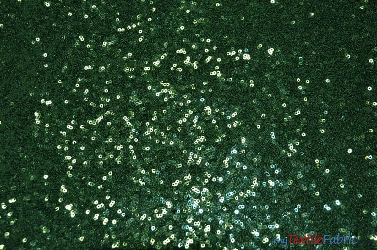 Glitz Mesh Sequins Fabric | 3mm Glitter Sequins | 52" Wide | Multiple Colors |