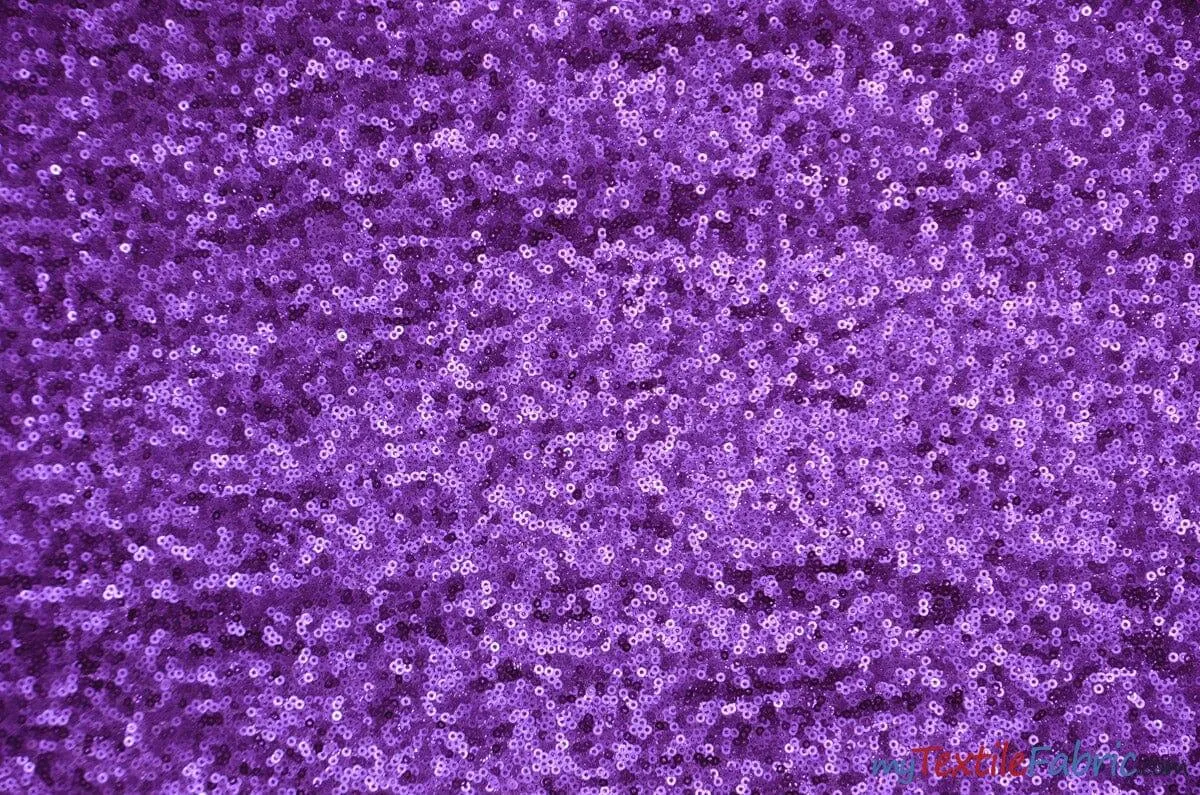 Glitz Mesh Sequins Fabric | 3mm Glitter Sequins | 52" Wide | Multiple Colors |