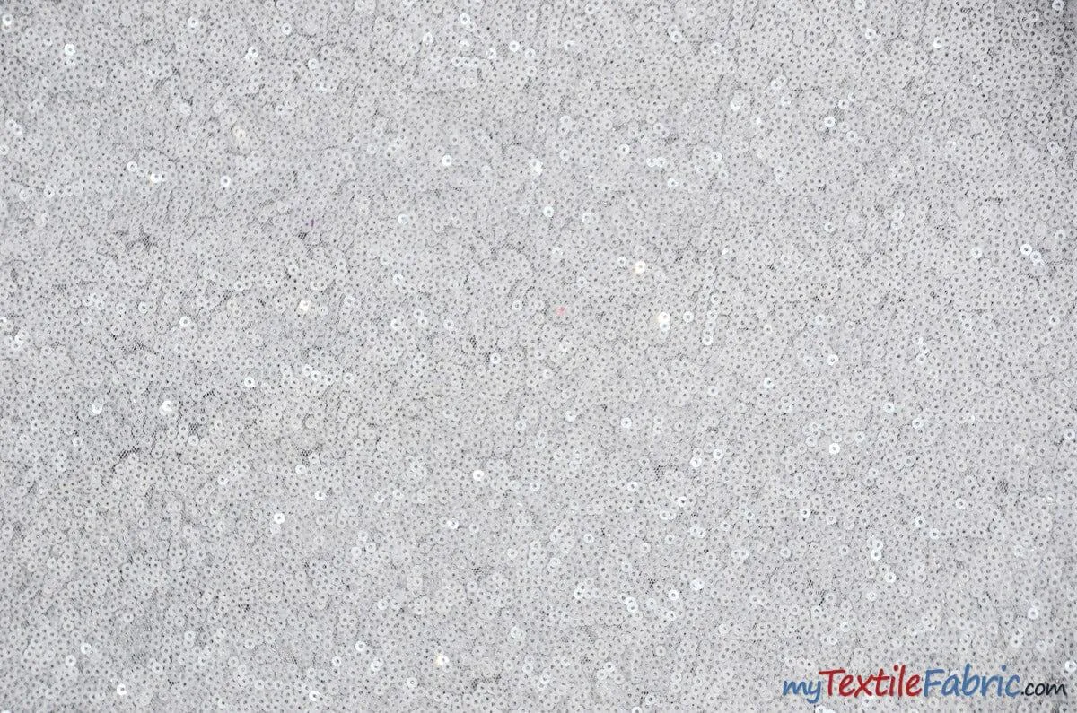 Glitz Mesh Sequins Fabric | 3mm Glitter Sequins | 52" Wide | Multiple Colors |
