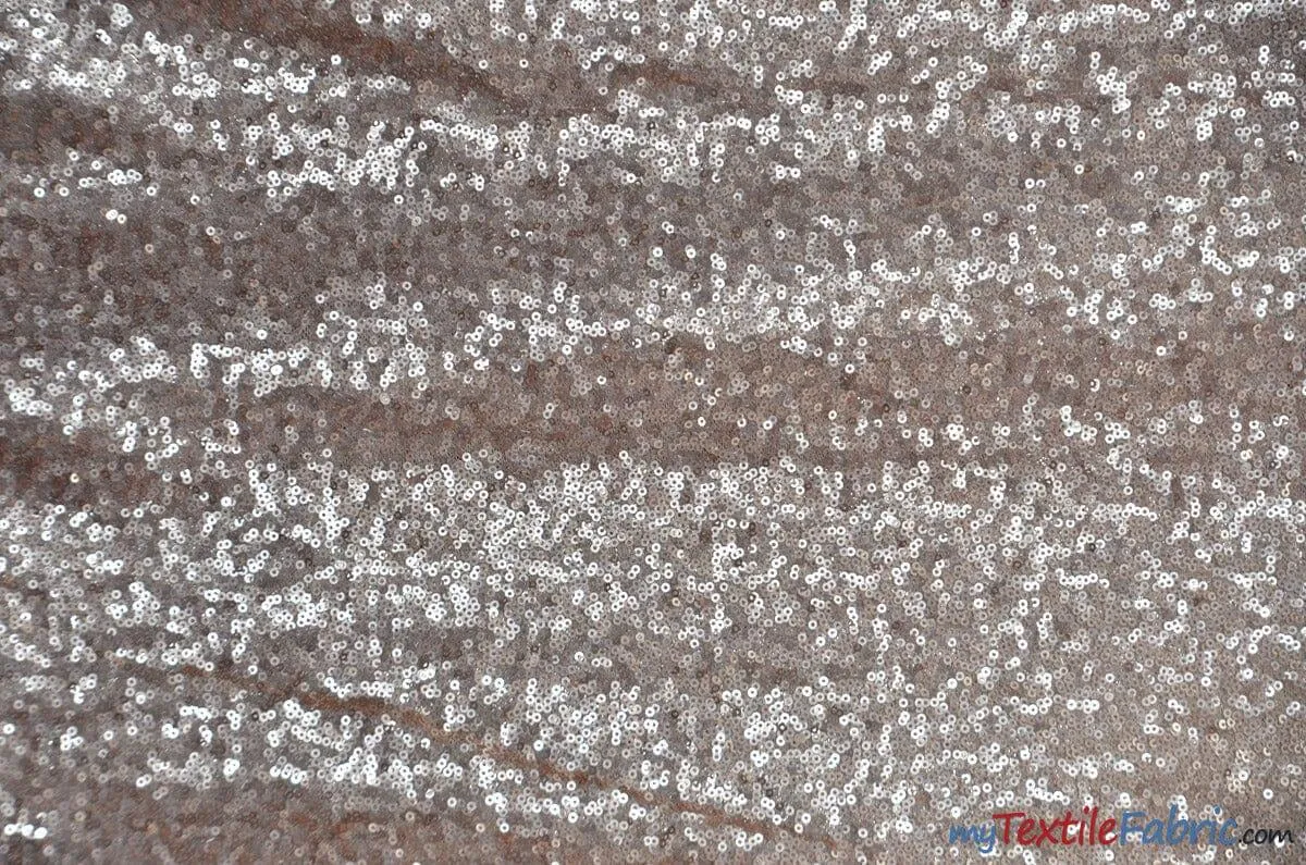 Glitz Mesh Sequins Fabric | 3mm Glitter Sequins | 52" Wide | Multiple Colors |