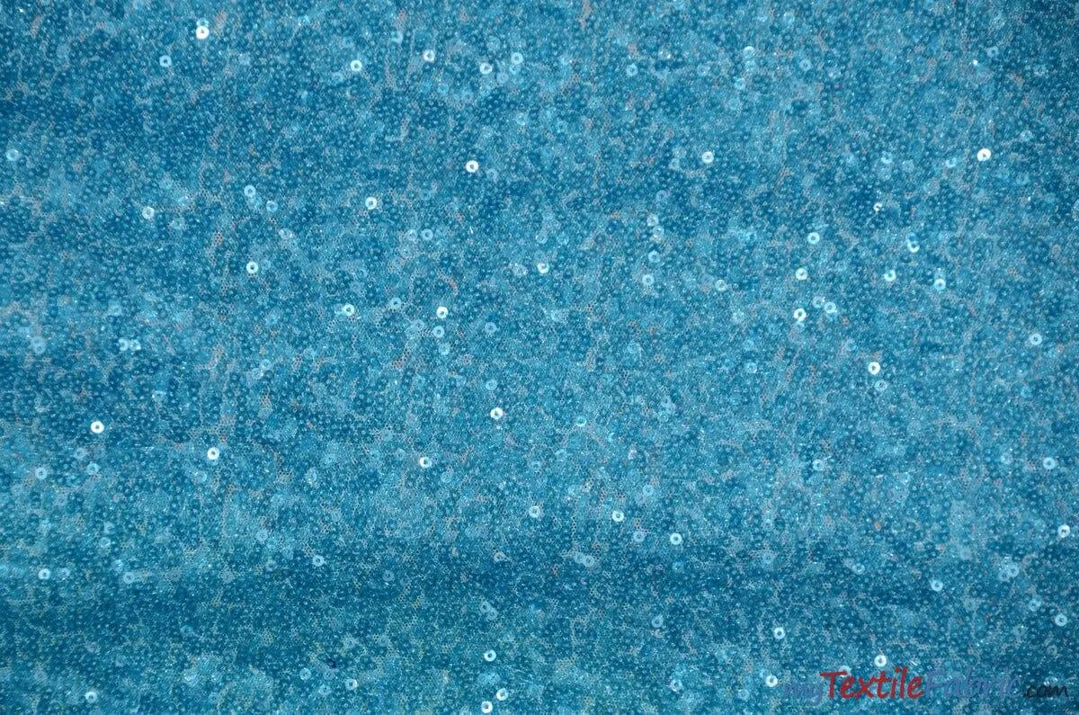 Glitz Mesh Sequins Fabric | 3mm Glitter Sequins | 52" Wide | Multiple Colors |