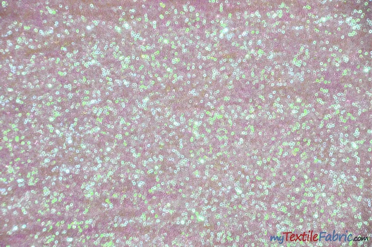 Glitz Mesh Sequins Fabric | 3mm Glitter Sequins | 52" Wide | Multiple Colors |