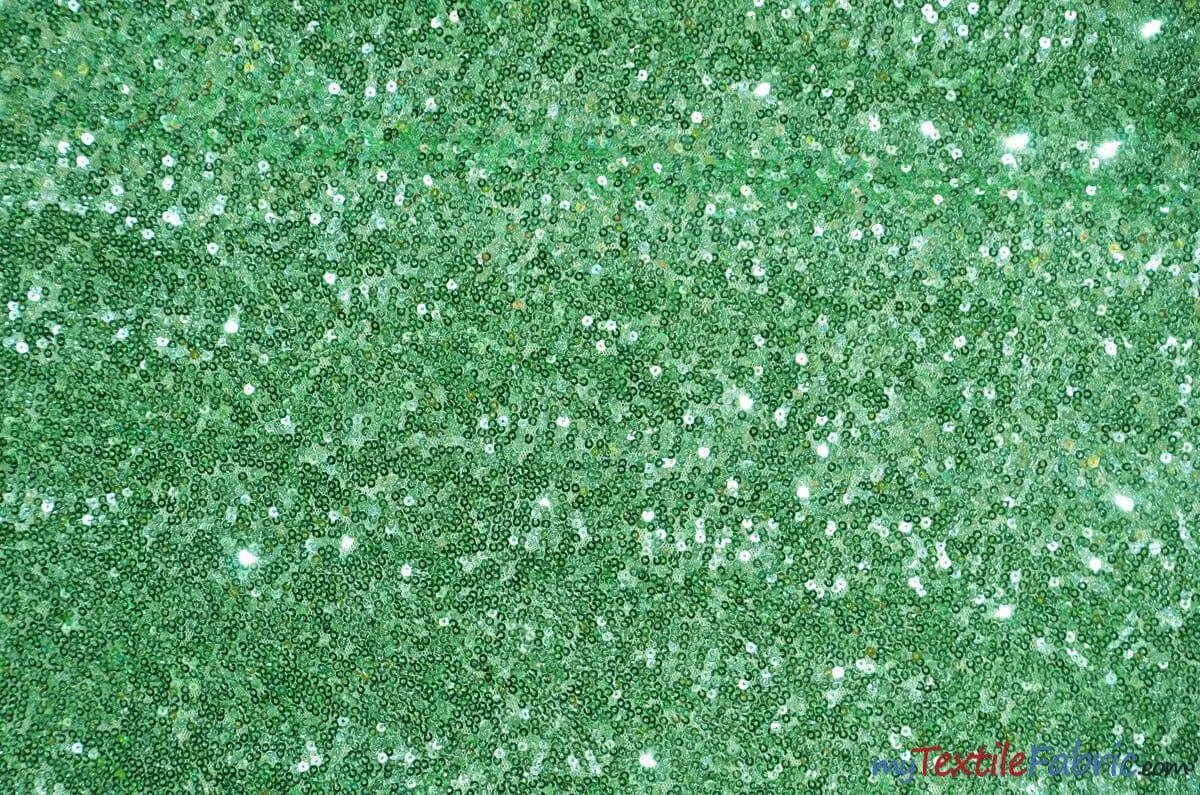 Glitz Mesh Sequins Fabric | 3mm Glitter Sequins | 52" Wide | Multiple Colors |