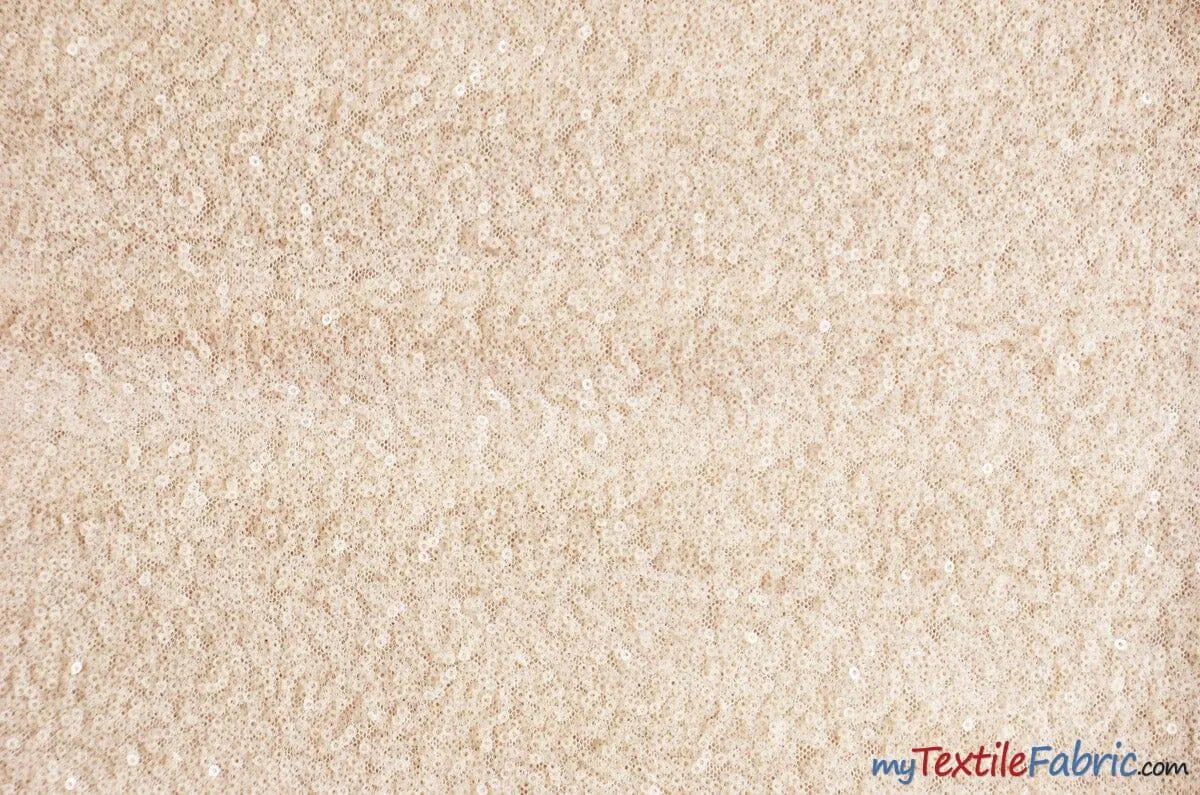 Glitz Mesh Sequins Fabric | 3mm Glitter Sequins | 52" Wide | Multiple Colors |