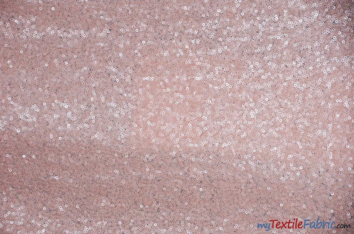 Glitz Mesh Sequins Fabric | 3mm Glitter Sequins | 52" Wide | Multiple Colors |