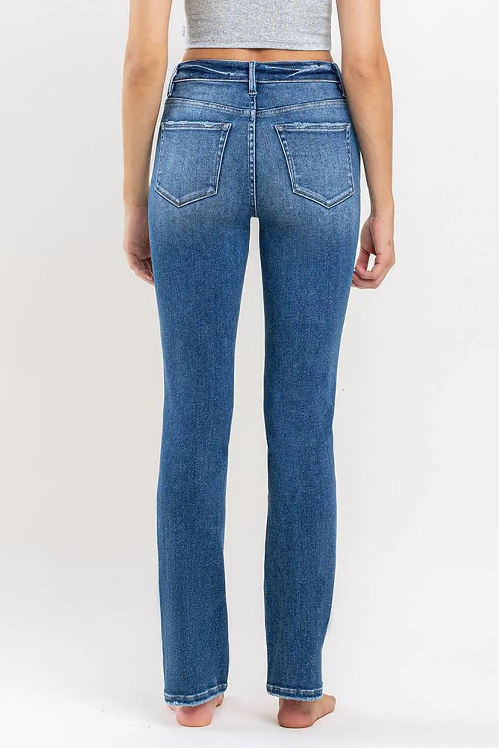 HIGH RISE SLIM STRAIGHT JEANS
