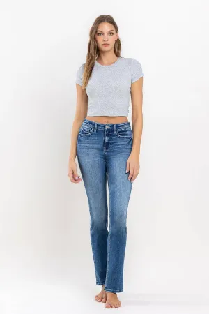 HIGH RISE SLIM STRAIGHT JEANS