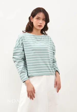 IKARI Basic Stripes Boxy T-Shirt - Mint