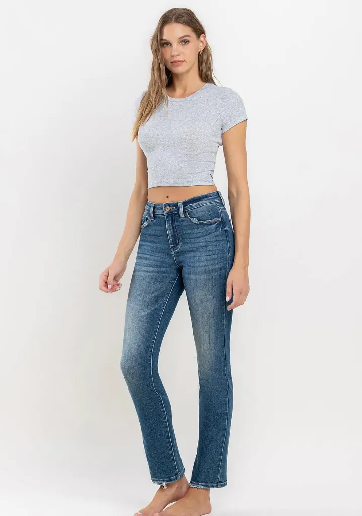Jeanne (Moonlight) High Rise Stretch Slim Straight Jeans