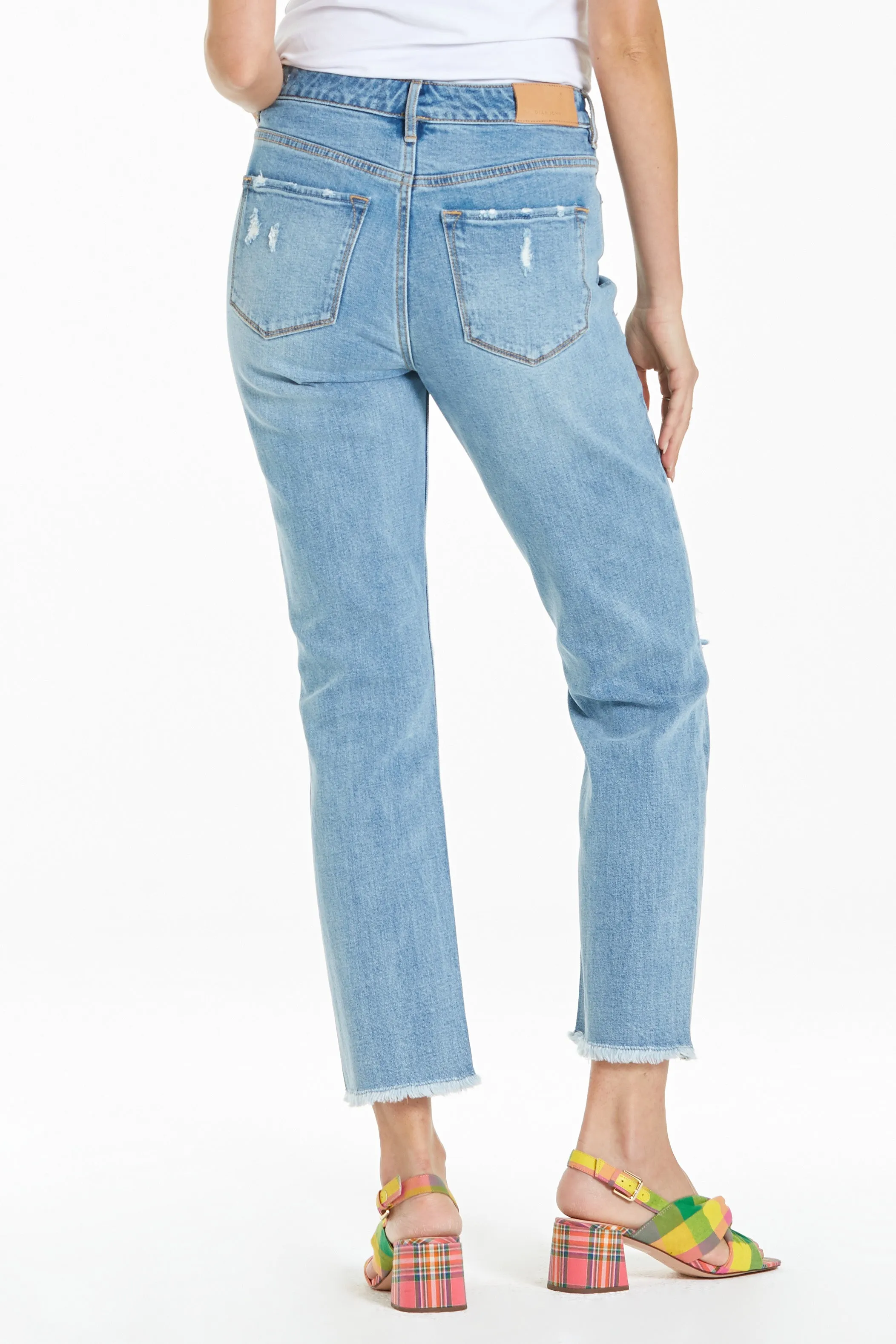 JODI SUPER HIGH RISE CROPPED STRAIGHT JEANS MIDLAND BEACH